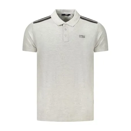 CAVALLI CLASS POLO MANCHES COURTES HOMME GRIS - CAVALLI CLASS
