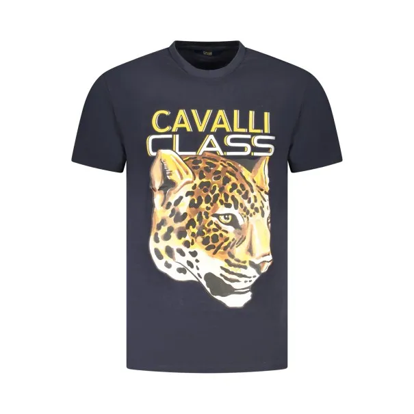 T-SHIRT À MANCHES COURTES CAVALLI CLASS HOMME BLEU - CAVALLI CLASS