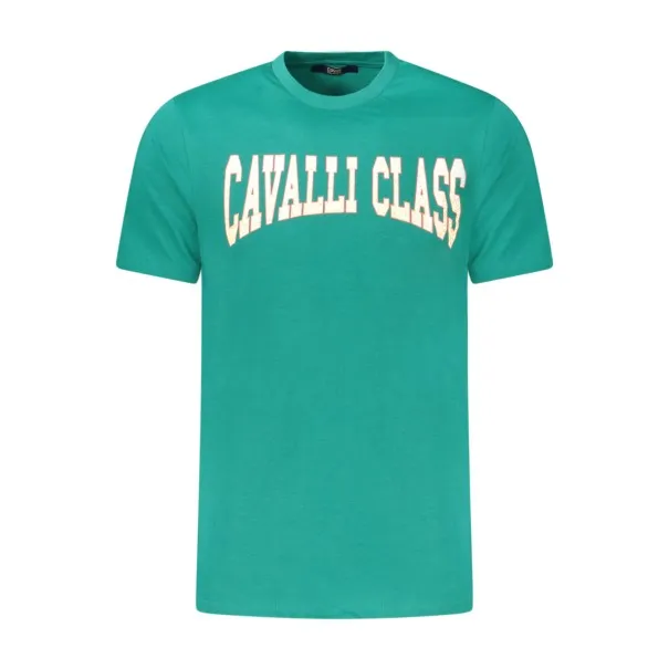 T-SHIRT À MANCHES COURTES CAVALLI CLASS HOMME VERT - CAVALLI CLASS