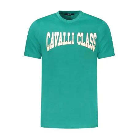 T-SHIRT À MANCHES COURTES CAVALLI CLASS HOMME VERT - CAVALLI CLASS