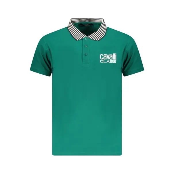 CAVALLI CLASS POLO MANCHES COURTES HOMME VERT - CAVALLI CLASS