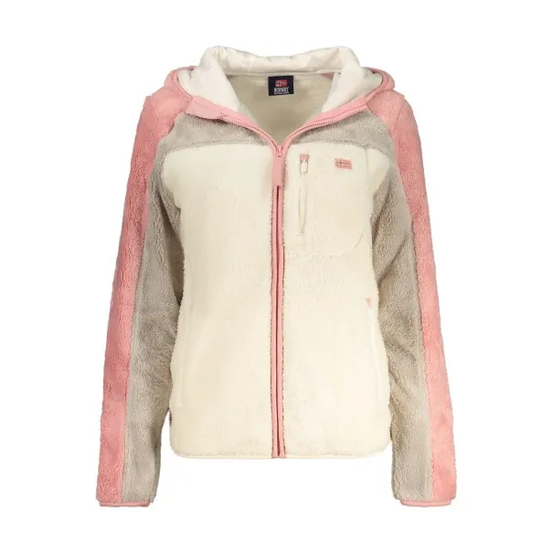 SWEAT-SHIRT BLANC À FERMETURE ÉCLAIR POUR FEMMES NORVÈGE 1963 - NORWAY 1963