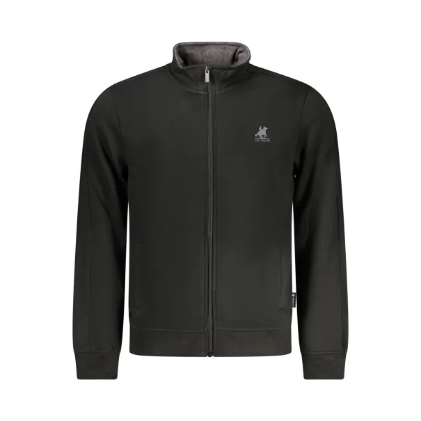 SWEAT-SHIRT NOIR À FERMETURE ÉCLAIR POUR HOMME US GRAND - U.S. GRAND