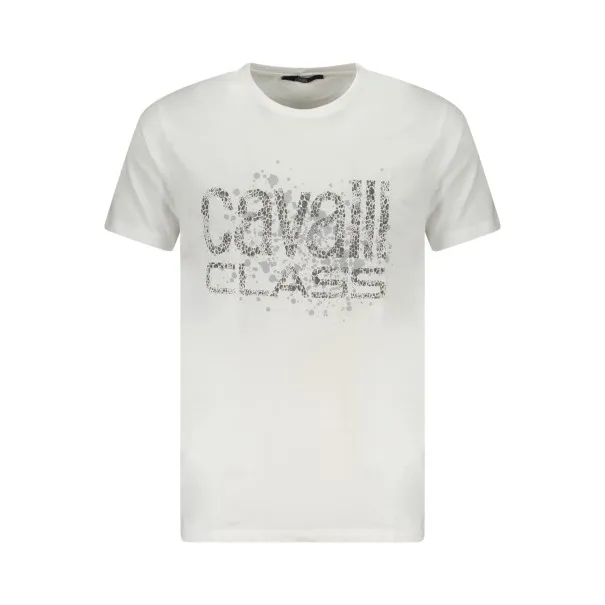 T-SHIRT À MANCHES COURTES CAVALLI CLASS HOMME BLANC - CAVALLI CLASS