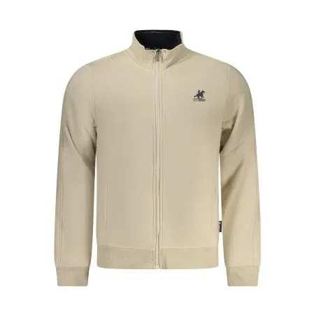 SWEAT-SHIRT BEIGE À FERMETURE ÉCLAIR POUR HOMME US GRAND - U.S. GRAND