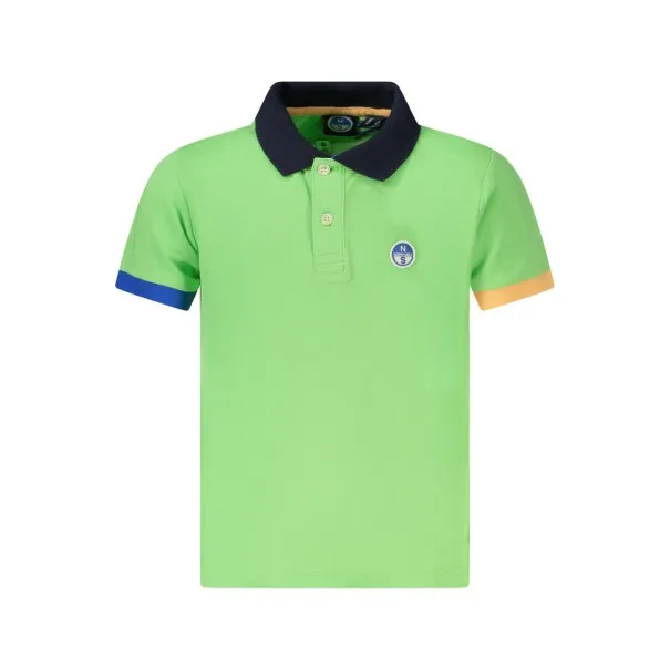 POLO À MANCHES COURTES POUR ENFANTS NORTH SAILS VERT - NORTH SAILS
