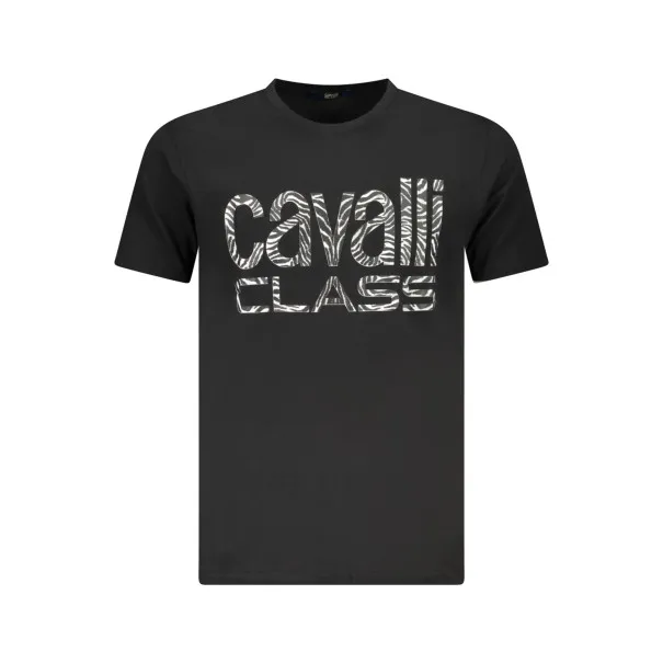 T-SHIRT À MANCHES COURTES CAVALLI CLASS HOMME NOIR - CAVALLI CLASS