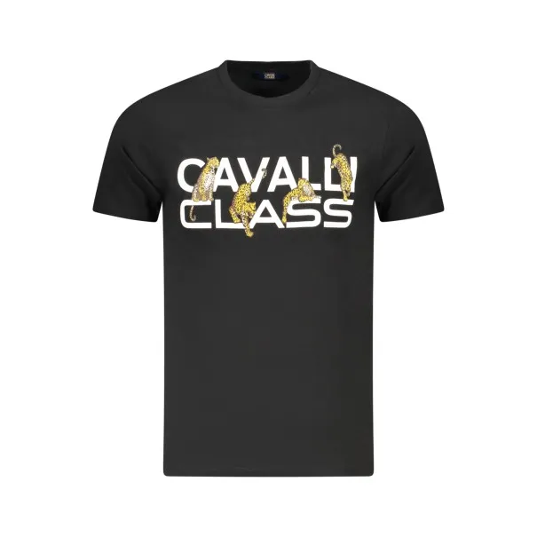 T-SHIRT À MANCHES COURTES CAVALLI CLASS HOMME NOIR - CAVALLI CLASS