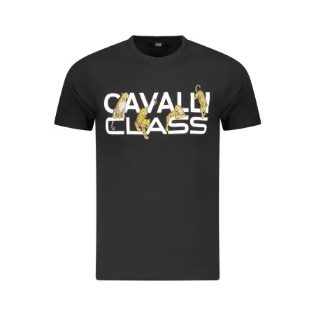 T-SHIRT À MANCHES COURTES CAVALLI CLASS HOMME NOIR - CAVALLI CLASS