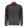 SWEAT-SHIRT NOIR À FERMETURE ÉCLAIR POUR HOMME US GRAND - U.S. GRAND