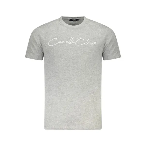 T-SHIRT À MANCHES COURTES CAVALLI CLASS HOMME GRIS - CAVALLI CLASS