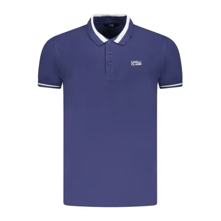 CAVALLI CLASS POLO MANCHES COURTES HOMME BLEU - CAVALLI CLASS