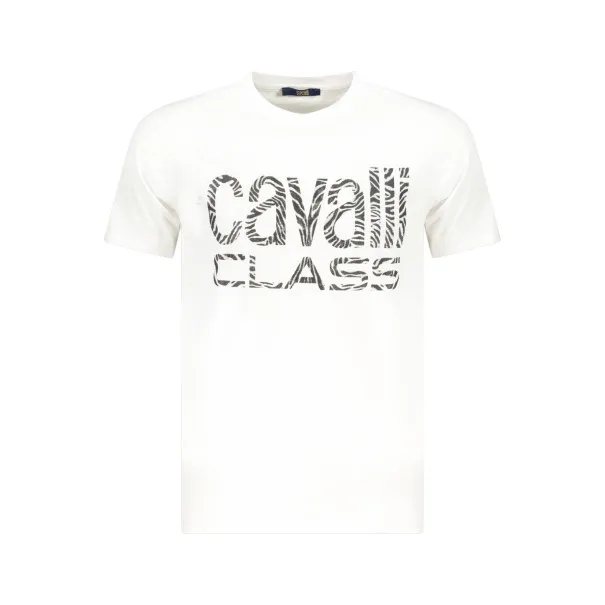 T-SHIRT À MANCHES COURTES CAVALLI CLASS HOMME BLANC - CAVALLI CLASS