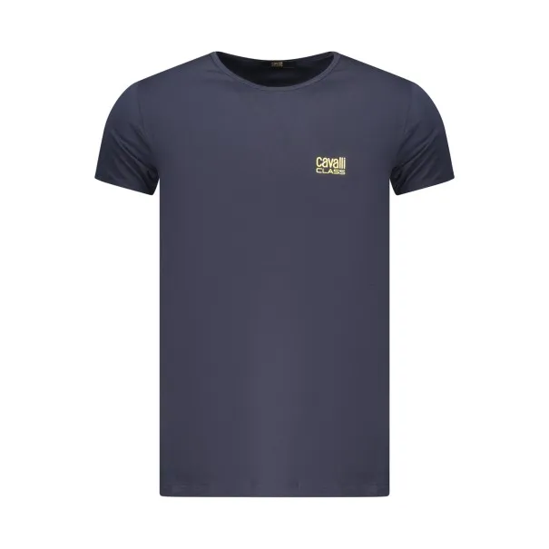 T-SHIRT À MANCHES COURTES POUR HOMMES CAVALLI CLASS BLEU - CAVALLI CLASS