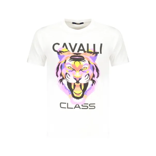 T-SHIRT À MANCHES COURTES CAVALLI CLASS HOMME BLANC - CAVALLI CLASS