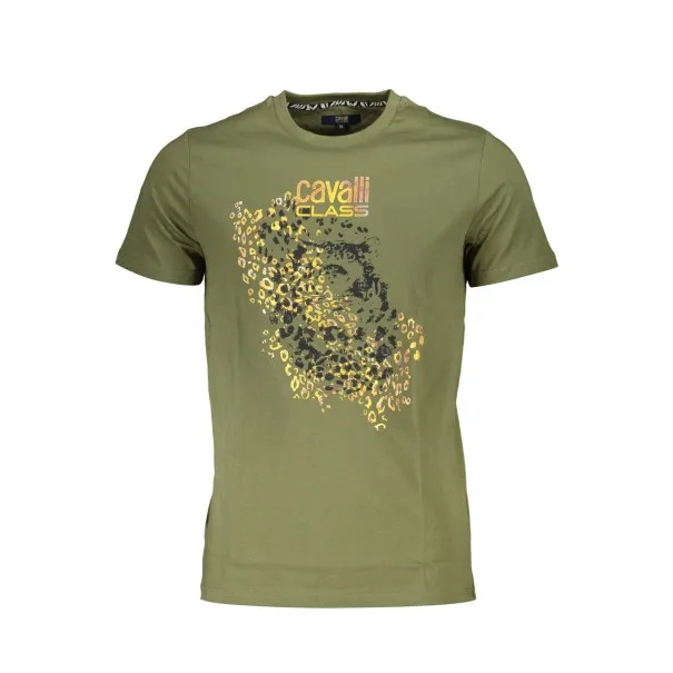 T-SHIRT À MANCHES COURTES CAVALLI CLASS HOMME VERT - CAVALLI CLASS