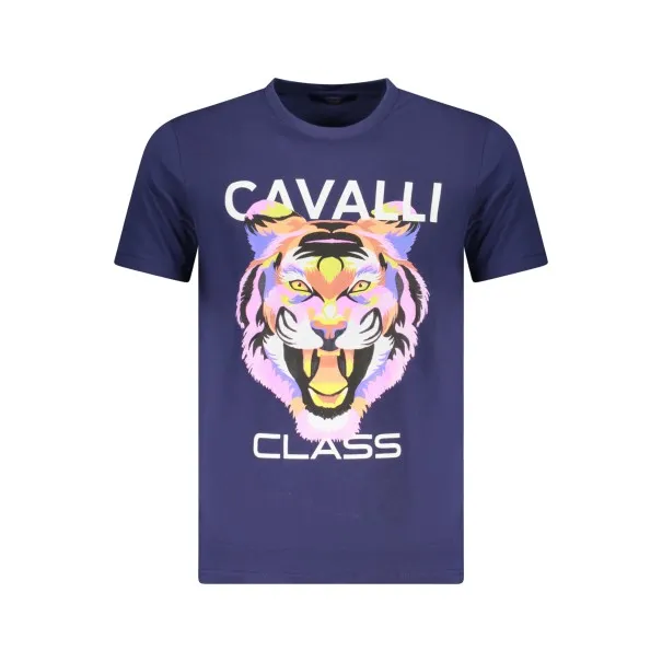 T-SHIRT À MANCHES COURTES CAVALLI CLASS HOMME BLEU - CAVALLI CLASS