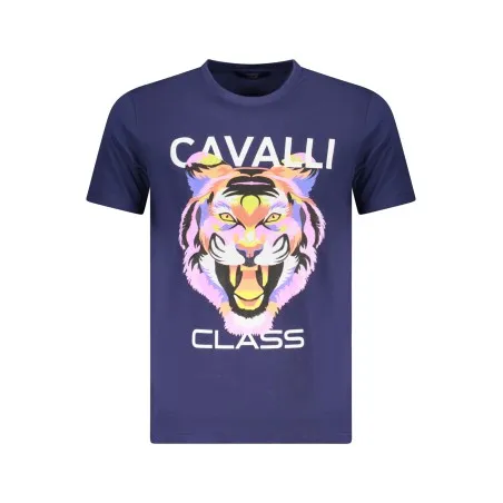T-SHIRT À MANCHES COURTES CAVALLI CLASS HOMME BLEU - CAVALLI CLASS