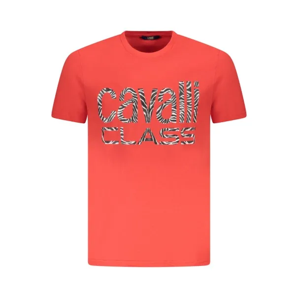 T-SHIRT À MANCHES COURTES CAVALLI CLASS HOMME ROUGE - CAVALLI CLASS