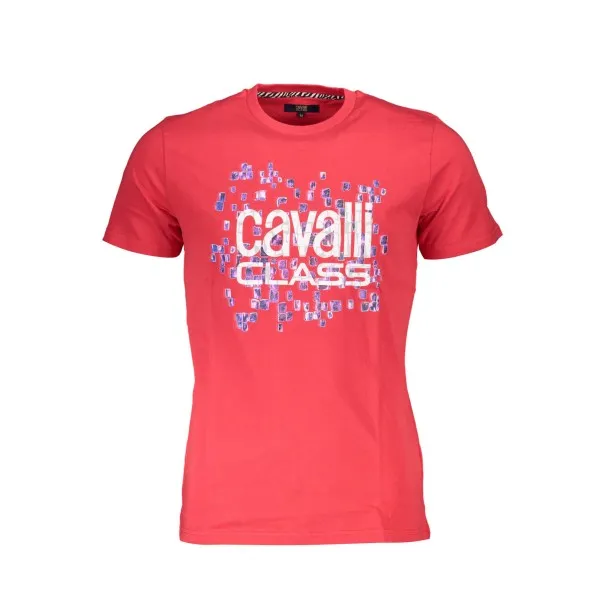T-SHIRT À MANCHES COURTES CAVALLI CLASS HOMME ROUGE - CAVALLI CLASS