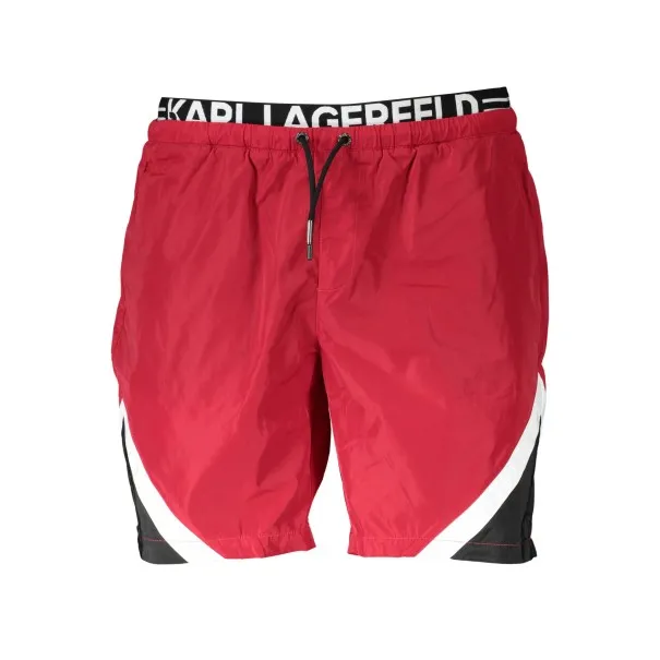 KARL LAGERFELD BEACHWEAR MAILLOT DE BAIN HOMME BAS ROUGE - KARL LAGERFELD BEACHWEAR