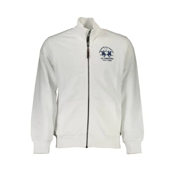 Sweat-shirt zippé blanc pour homme LA MARTINA - LA MARTINA