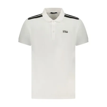 CAVALLI CLASS POLO MANCHES COURTES HOMME BLANC - CAVALLI CLASS