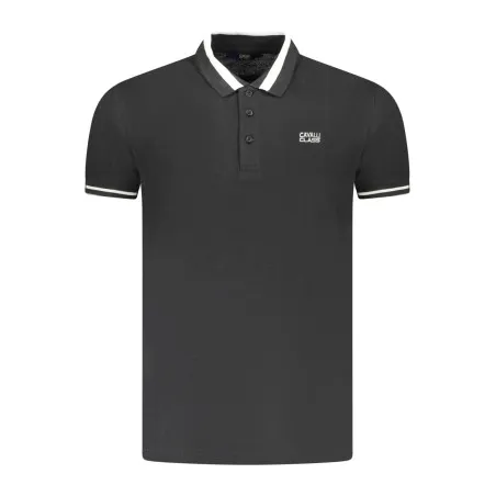 CAVALLI CLASS POLO MANCHES COURTES HOMME NOIR - CAVALLI CLASS