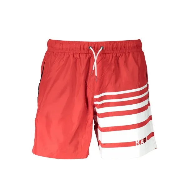 KARL LAGERFELD BEACHWEAR MAILLOT DE BAIN HOMME BAS ROUGE - KARL LAGERFELD BEACHWEAR