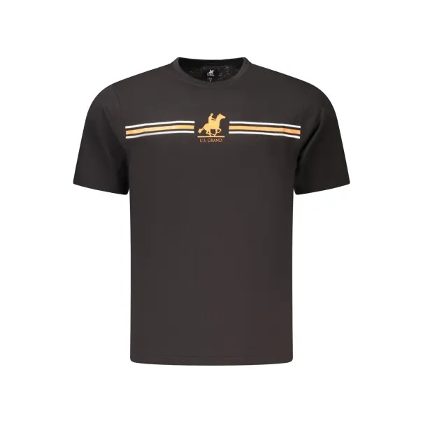 T-shirt noir à manches courtes pour homme US GRAND - U.S. GRAND