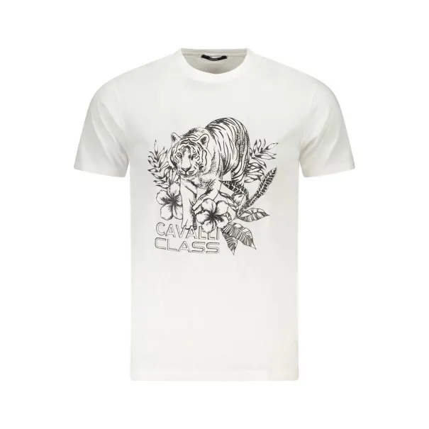 T-SHIRT À MANCHES COURTES CAVALLI CLASS HOMME BLANC - CAVALLI CLASS