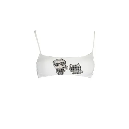 Haut de maillot de bain Karl Lagerfeld Beachwear pour femme, blanc - KARL LAGERFELD BEACHWEAR