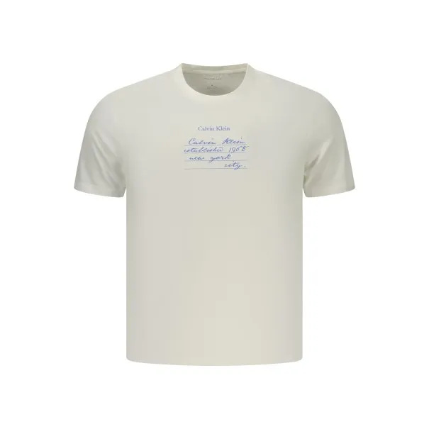 T-shirt blanc à manches courtes pour homme Calvin Klein - CALVIN KLEIN