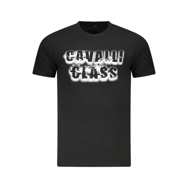 T-SHIRT À MANCHES COURTES CAVALLI CLASS HOMME NOIR - CAVALLI CLASS