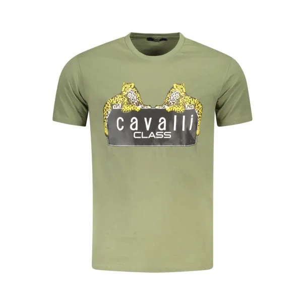 T-SHIRT À MANCHES COURTES CAVALLI CLASS HOMME VERT - CAVALLI CLASS