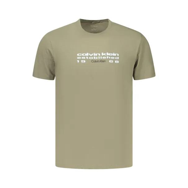 T-shirt vert à manches courtes pour homme CALVIN KLEIN - CALVIN KLEIN