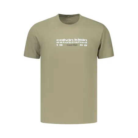 T-shirt vert à manches courtes pour homme CALVIN KLEIN - CALVIN KLEIN