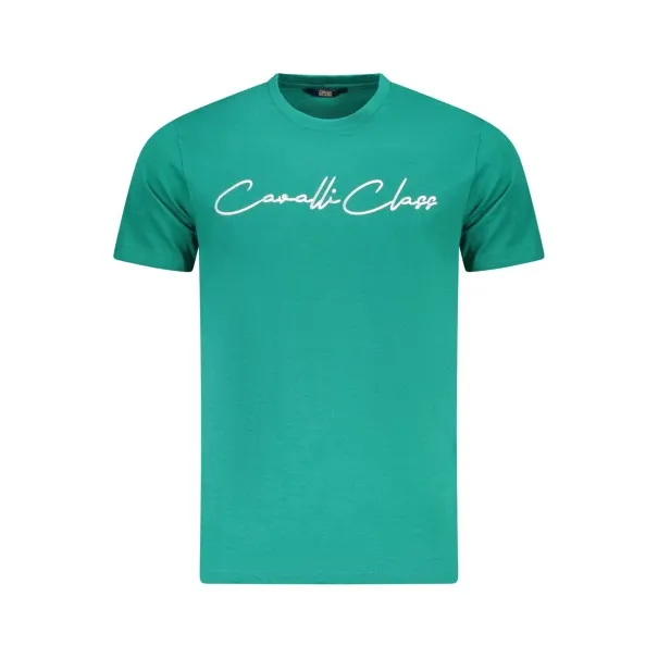 T-SHIRT À MANCHES COURTES CAVALLI CLASS HOMME VERT - CAVALLI CLASS