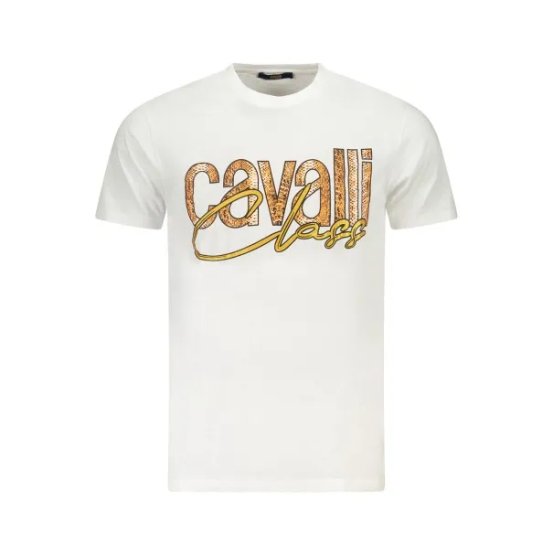 T-SHIRT À MANCHES COURTES CAVALLI CLASS HOMME BLANC - CAVALLI CLASS