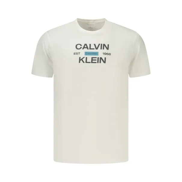 T-shirt blanc à manches courtes pour homme Calvin Klein - CALVIN KLEIN