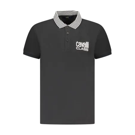 CAVALLI CLASS POLO MANCHES COURTES HOMME NOIR - CAVALLI CLASS