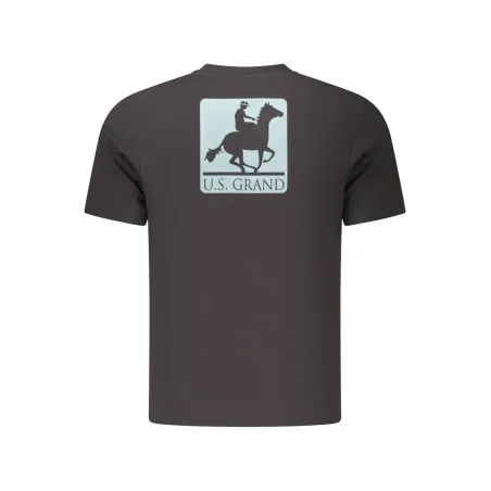 T-shirt noir à manches courtes pour homme US GRAND - U.S. GRAND