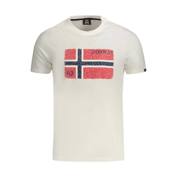 T-shirt blanc à manches courtes pour homme, Norvège 1963 - NORWAY 1963