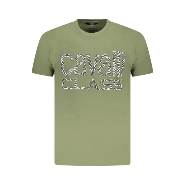 T-SHIRT À MANCHES COURTES CAVALLI CLASS HOMME VERT - CAVALLI CLASS