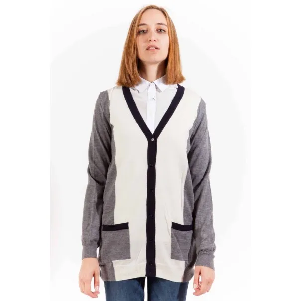 GANT CARDIGAN FEMME GRIS - GANT