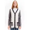 GANT CARDIGAN FEMME GRIS - GANT