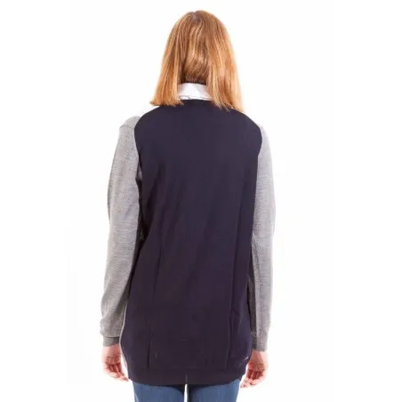 GANT CARDIGAN FEMME GRIS - GANT