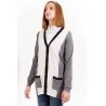 GANT CARDIGAN FEMME GRIS - GANT