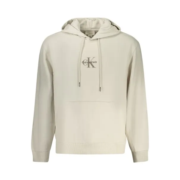 Sweat-shirt zippé pour homme Calvin Klein, beige - CALVIN KLEIN