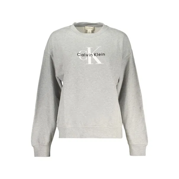 SWEAT-SHIRT GRIS À FERMETURE ÉCLAIR CALVIN KLEIN POUR FEMME - CALVIN KLEIN